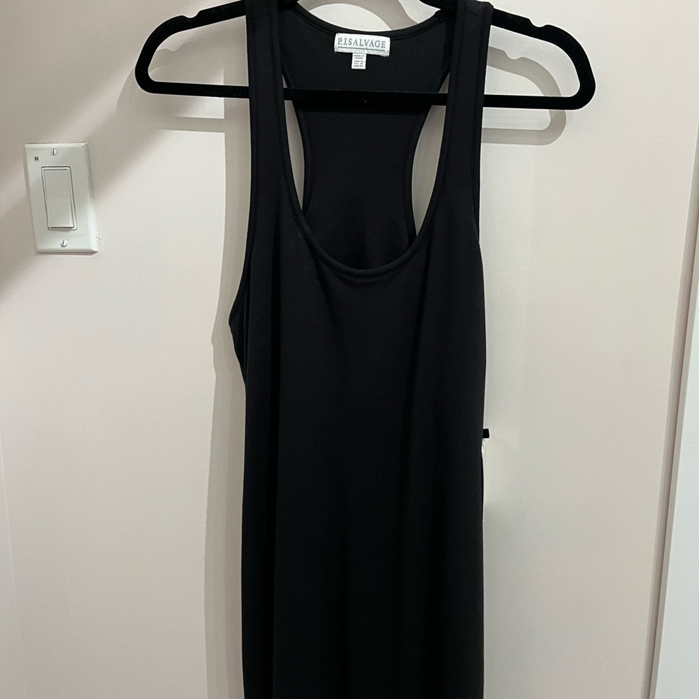 PJ Salvage Black Racer Back Night Gown
